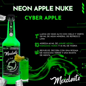 Mexclaito Neón Jarabe Manzana Verde/ Apple Nuke 1 Litro Receta